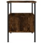 vidaXL Κομοδίνα 2 τεμ. Καπνιστή Δρυς 34 x 36 x 50 εκ. Επεξεργ. Ξύλο