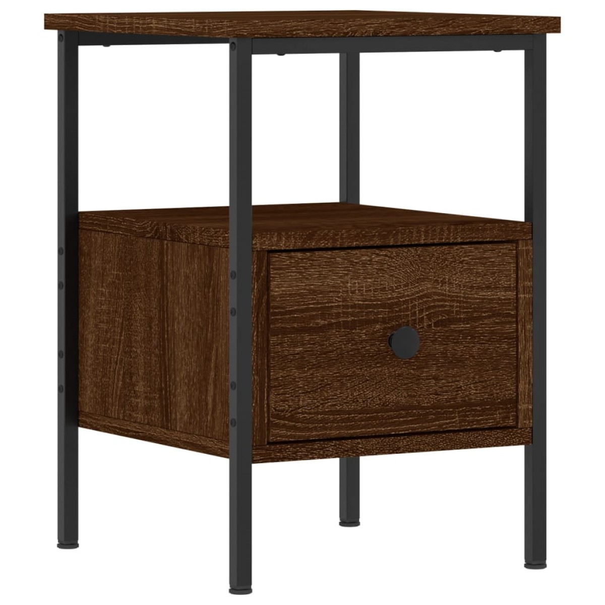 vidaXL Κομοδίνο Καφέ Δρυς 34 x 36 x 50 εκ. από Επεξεργασμένο Ξύλο