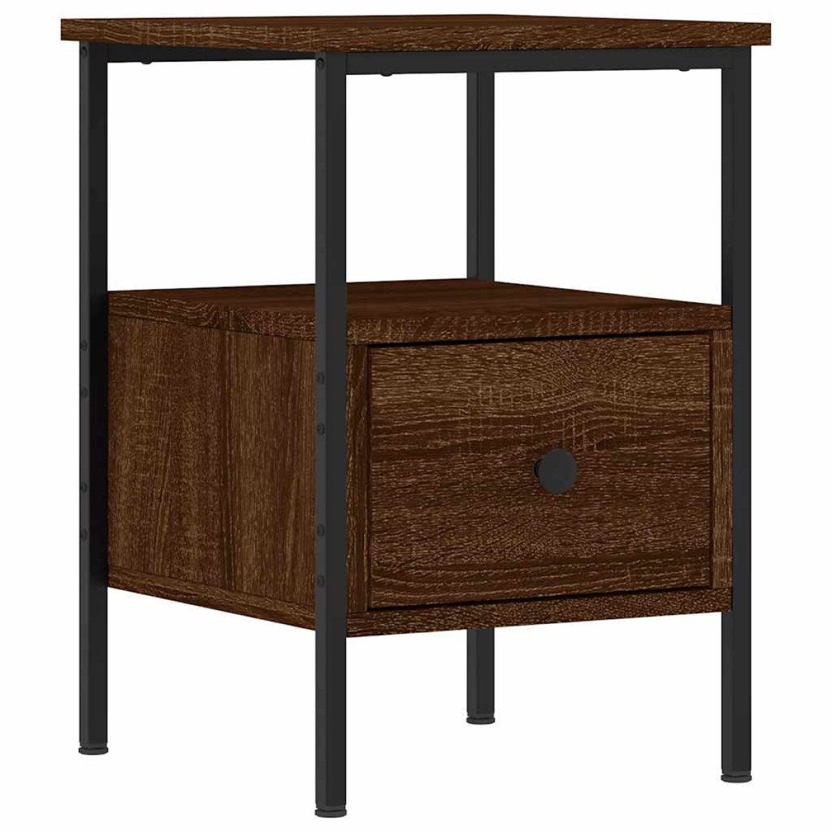vidaXL Κομοδίνα 2 τεμ. Καφέ Δρυς 34 x 36 x 50 εκ. Επεξεργασμένο Ξύλο