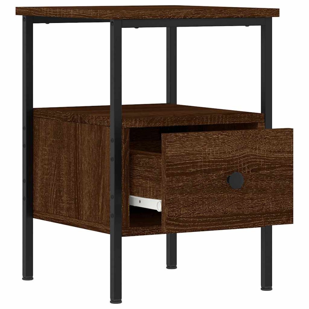 vidaXL Κομοδίνα 2 τεμ. Καφέ Δρυς 34 x 36 x 50 εκ. Επεξεργασμένο Ξύλο