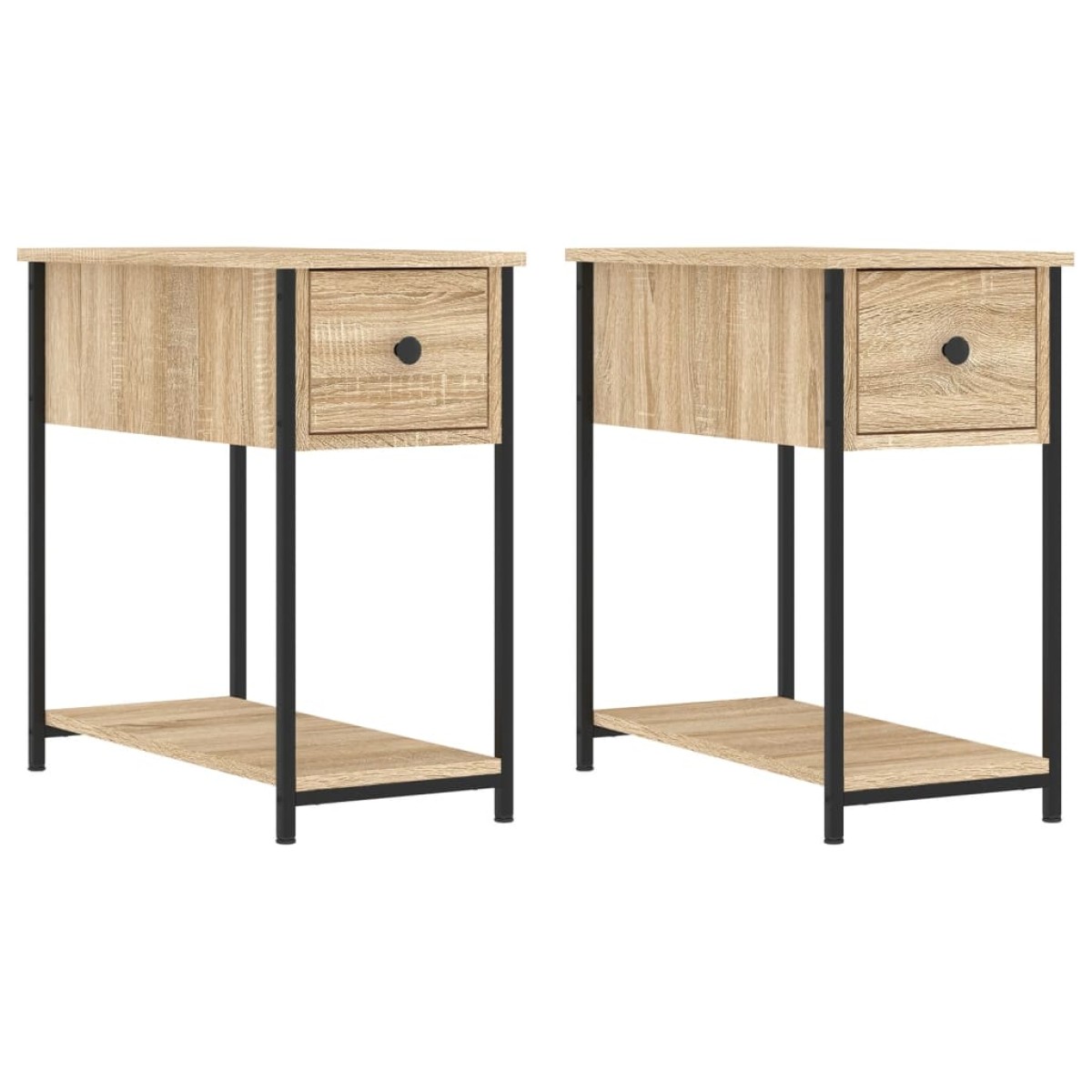 vidaXL Κομοδίνα 2 τεμ. Sonoma Δρυς 30 x 60 x 60 εκ. από Επεξεργ. Ξύλο