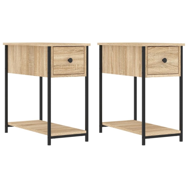vidaXL Κομοδίνα 2 τεμ. Sonoma Δρυς 30 x 60 x 60 εκ. από Επεξεργ. Ξύλο
