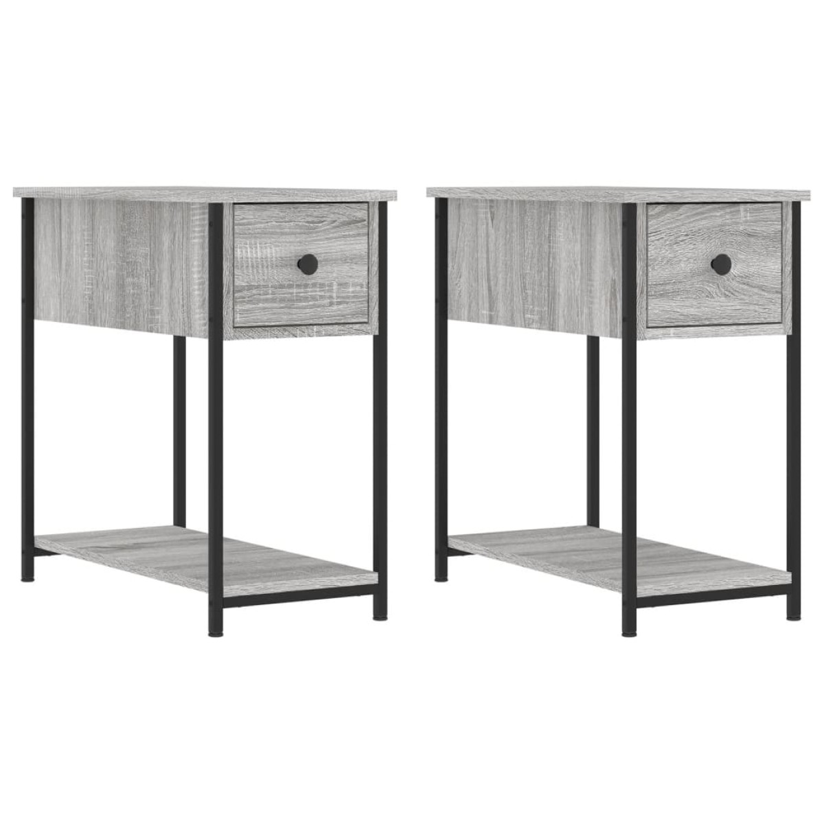 vidaXL Κομοδίνα 2 τεμ. Γκρι Sonoma 30 x 60 x 60 εκ. από Επεξεργ. Ξύλο