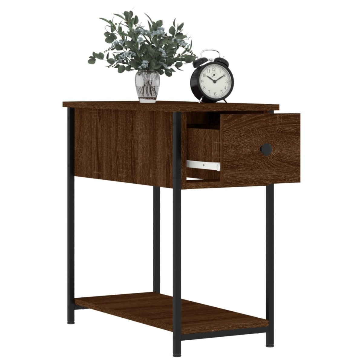 vidaXL Κομοδίνο Καφέ Δρυς 30 x 60 x 60 εκ. από Επεξεργασμένο Ξύλο