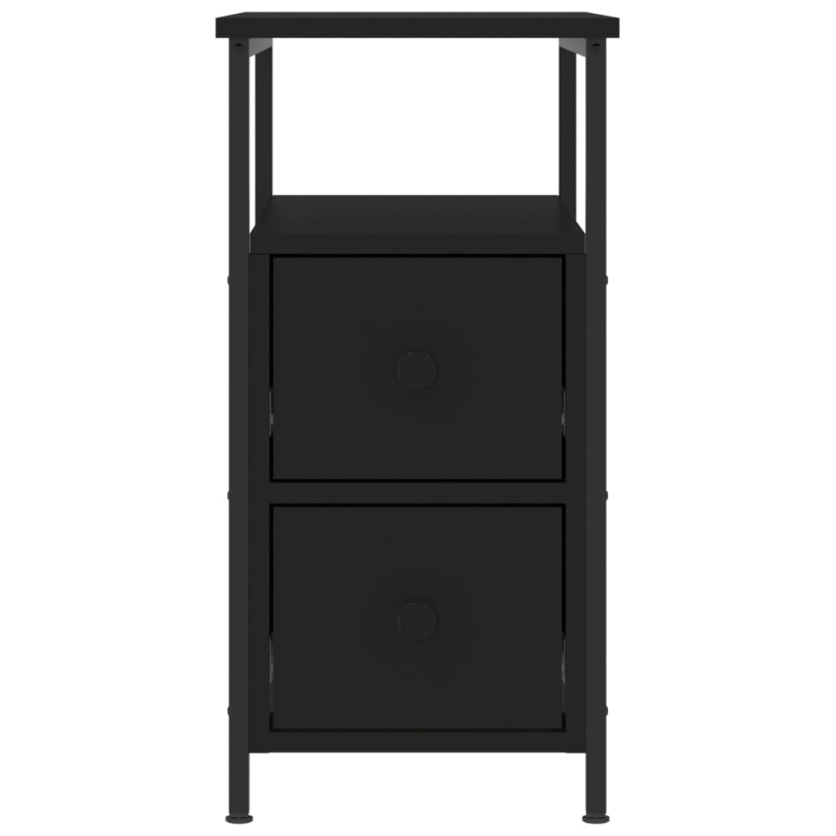 vidaXL Κομοδίνο Μαύρο 30 x 60 x 60 εκ. από Επεξεργασμένο Ξύλο