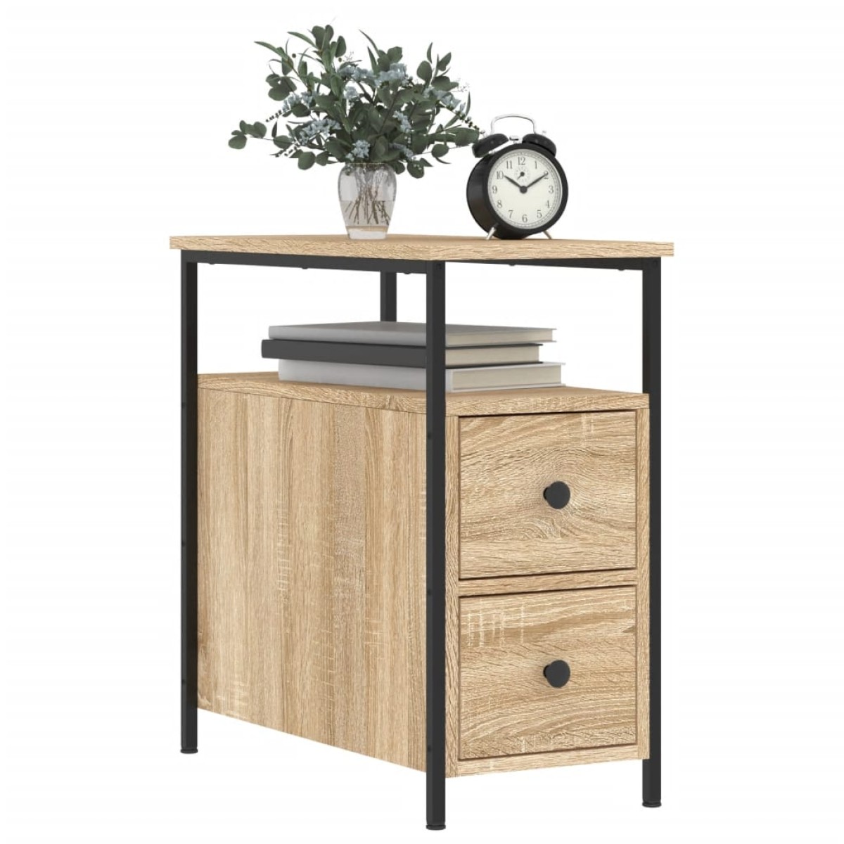 vidaXL Κομοδίνο Sonoma Δρυς 30 x 60 x 60 εκ. από Επεξεργασμένο Ξύλο