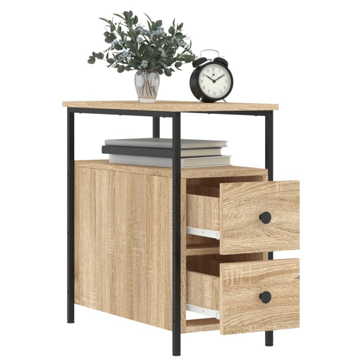 vidaXL Κομοδίνο Sonoma Δρυς 30 x 60 x 60 εκ. από Επεξεργασμένο Ξύλο