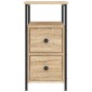 vidaXL Κομοδίνο Sonoma Δρυς 30 x 60 x 60 εκ. από Επεξεργασμένο Ξύλο