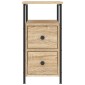 vidaXL Κομοδίνα 2 τεμ. Sonoma Δρυς 30 x 60 x 60 εκ. από Επεξεργ. Ξύλο