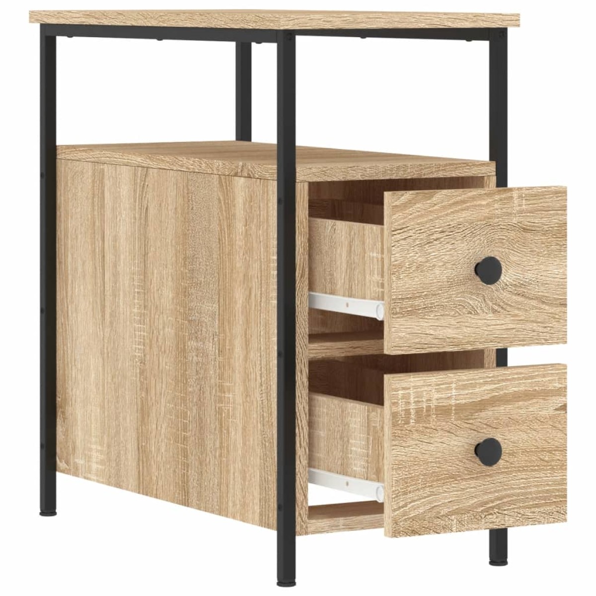 vidaXL Κομοδίνα 2 τεμ. Sonoma Δρυς 30 x 60 x 60 εκ. από Επεξεργ. Ξύλο