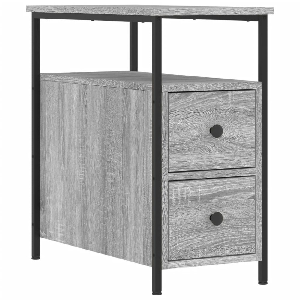 vidaXL Κομοδίνο Γκρι Sonoma 30 x 60 x 60 εκ. από Επεξεργασμένο Ξύλο