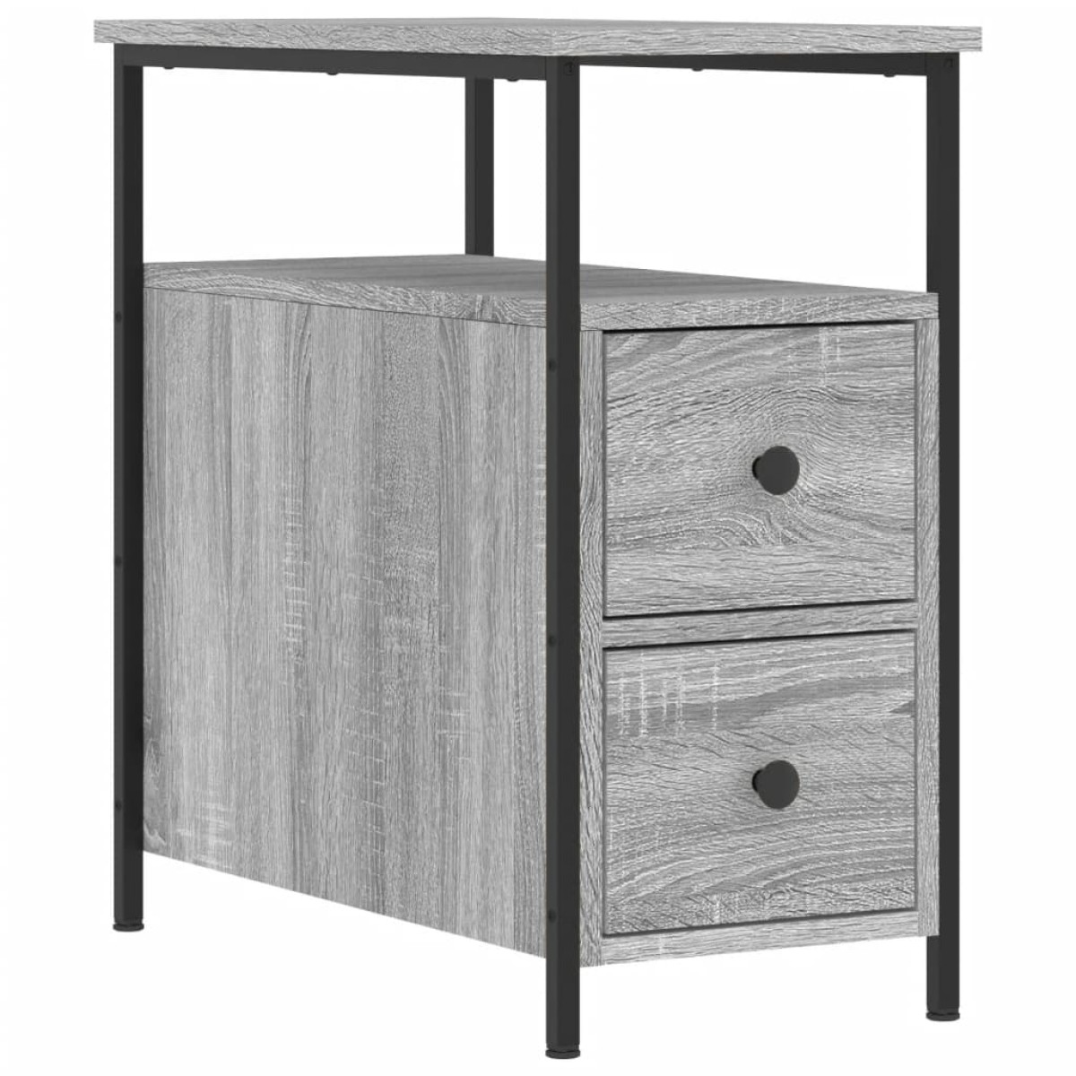 vidaXL Κομοδίνο Γκρι Sonoma 30 x 60 x 60 εκ. από Επεξεργασμένο Ξύλο