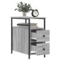 vidaXL Κομοδίνο Γκρι Sonoma 30 x 60 x 60 εκ. από Επεξεργασμένο Ξύλο