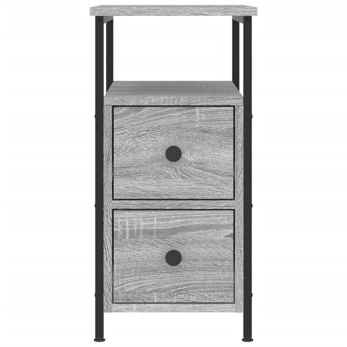 vidaXL Κομοδίνο Γκρι Sonoma 30 x 60 x 60 εκ. από Επεξεργασμένο Ξύλο