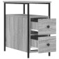 vidaXL Κομοδίνο Γκρι Sonoma 30 x 60 x 60 εκ. από Επεξεργασμένο Ξύλο