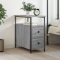 vidaXL Κομοδίνο Γκρι Sonoma 30 x 60 x 60 εκ. από Επεξεργασμένο Ξύλο