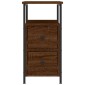 vidaXL Κομοδίνα 2 τεμ. Καφέ Δρυς 30 x 60 x 60 εκ. από Επεξεργ. Ξύλο