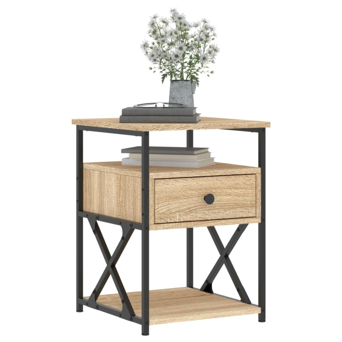 vidaXL Κομοδίνο Sonoma Δρυς 40 x 42 x 55 εκ. από Επεξεργασμένο Ξύλο