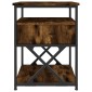 vidaXL Κομοδίνο Καπνιστή Δρυς 40 x 42 x 55 εκ. από Επεξεργασμένο Ξύλο