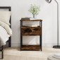 vidaXL Κομοδίνο Καπνιστή Δρυς 40 x 42 x 55 εκ. από Επεξεργασμένο Ξύλο