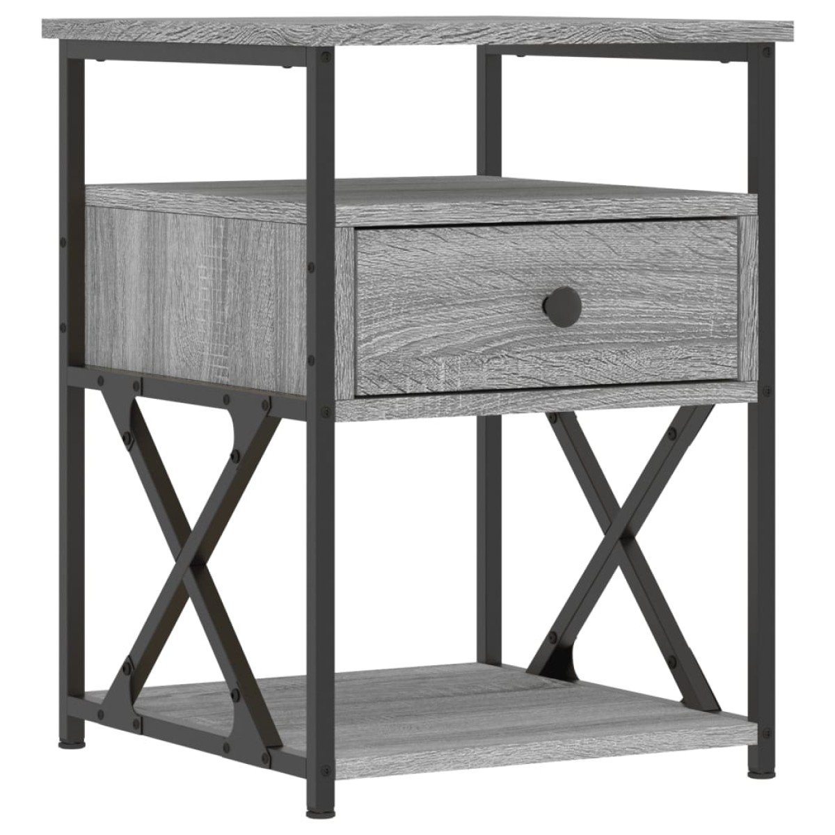 vidaXL Κομοδίνα 2 τεμ. Γκρι Sonoma 40x42x55 εκ. από Επεξεργασμένο Ξύλο