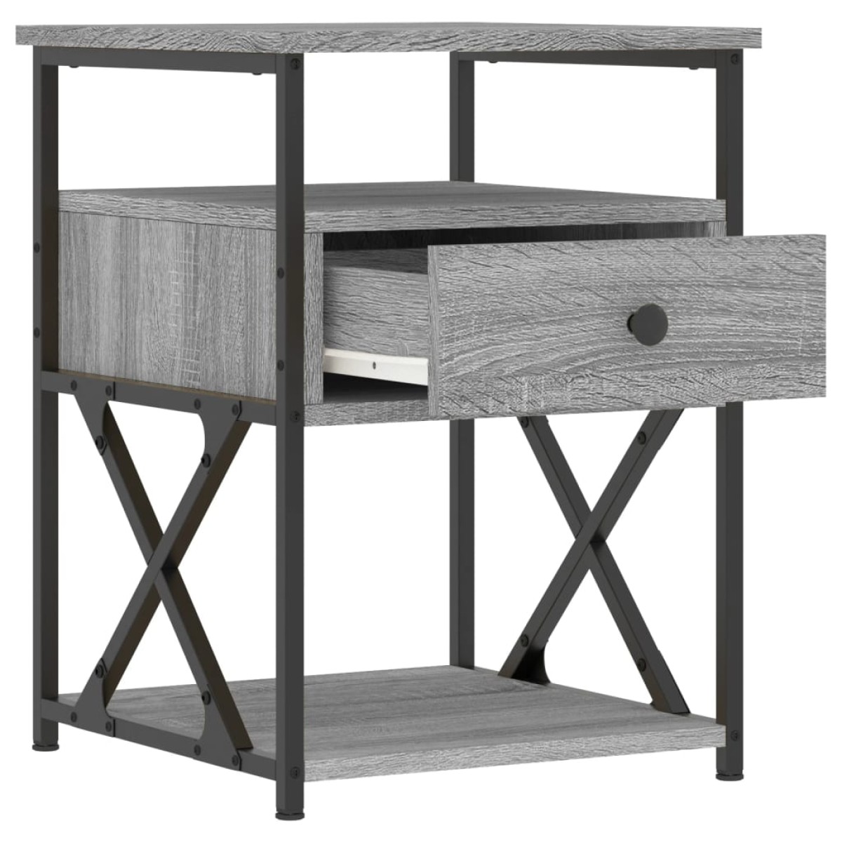 vidaXL Κομοδίνα 2 τεμ. Γκρι Sonoma 40x42x55 εκ. από Επεξεργασμένο Ξύλο