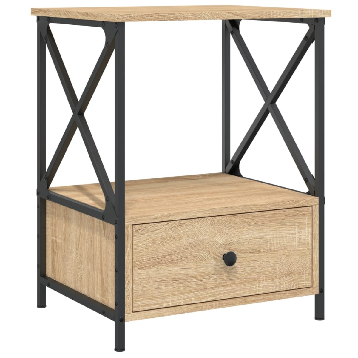 vidaXL Κομοδίνα 2 τεμ. Sonoma Δρυς 50x41x65 εκ. από Επεξεργασμένο Ξύλο
