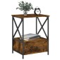 vidaXL Κομοδίνα 2 τεμ Καπνιστή Δρυς 50x41x65 εκ. Επεξεργασμένο Ξύλο