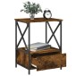 vidaXL Κομοδίνα 2 τεμ Καπνιστή Δρυς 50x41x65 εκ. Επεξεργασμένο Ξύλο