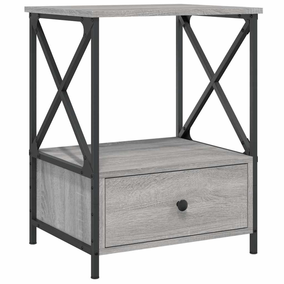 vidaXL Κομοδίνα 2 τεμ Γκρι Sonoma 50x41x65 εκ. από Επεξεργασμένο Ξύλο