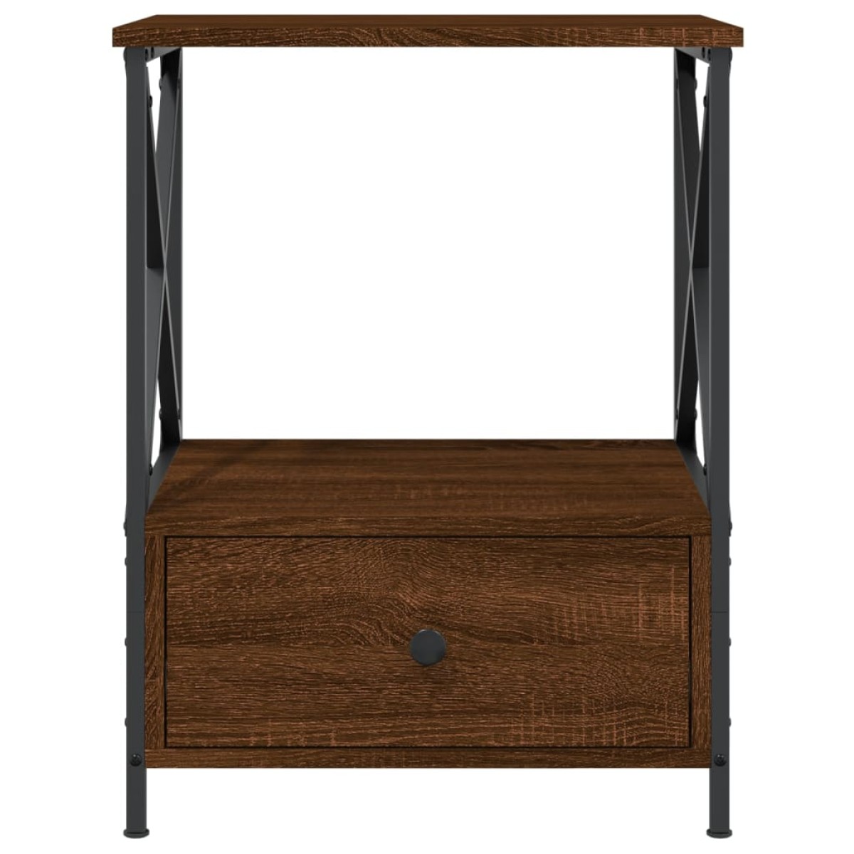 vidaXL Κομοδίνο Καφέ Δρυς 50 x 41 x 65 εκ. από Επεξεργασμένο Ξύλο