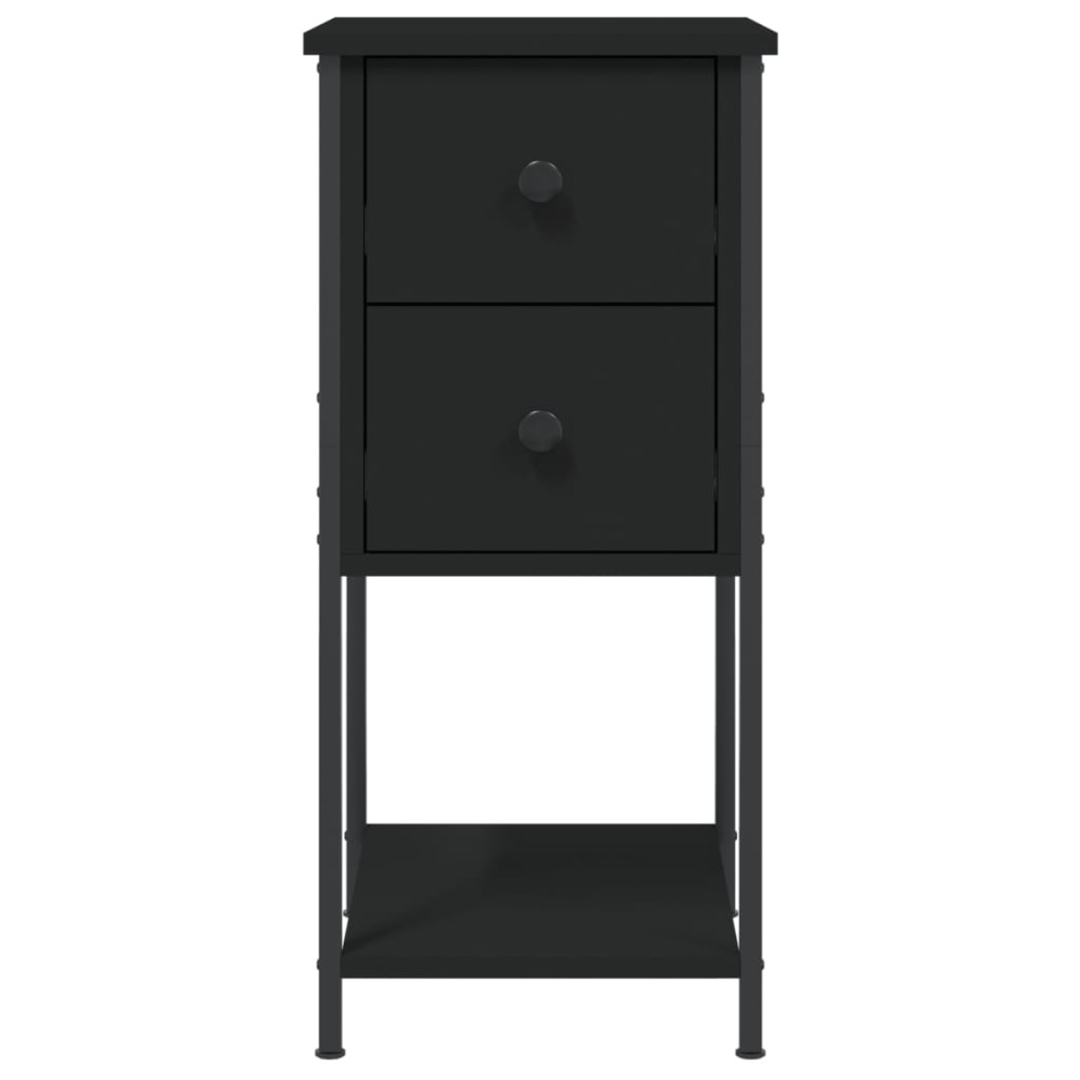 vidaXL Κομοδίνο Μαύρο 32 x 42 x 70 εκ. από Επεξεργασμένο Ξύλο