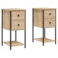 vidaXL Κομοδίνα 2 Τεμ. Sonoma Δρυς 32x42x70 εκ. από Επεξεργασμένο Ξύλο
