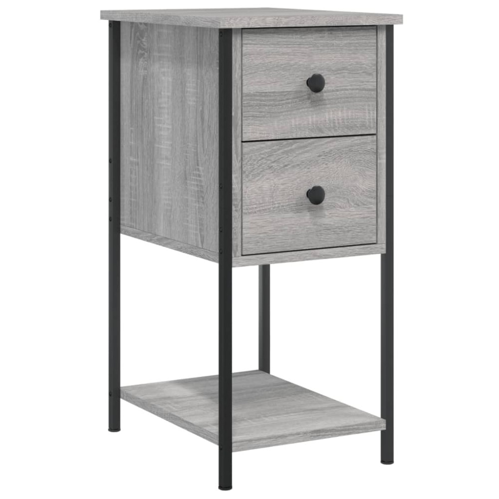 vidaXL Κομοδίνο Γκρι Sonoma 32 x 42 x 70 εκ. από Επεξεργασμένο Ξύλο