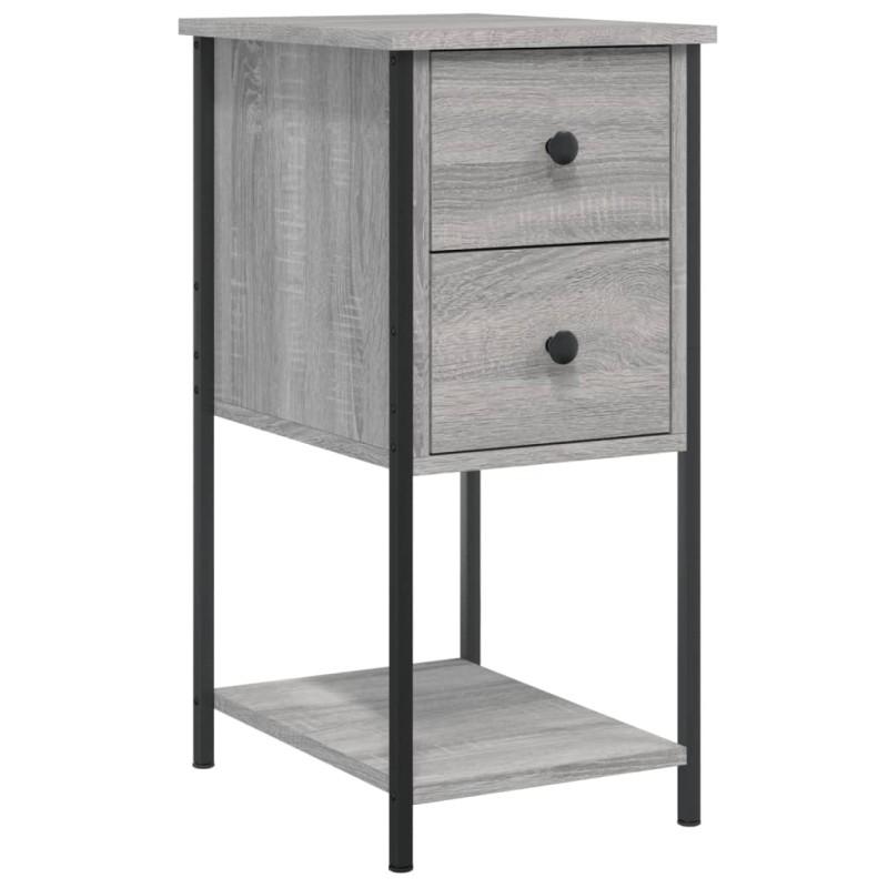 vidaXL Κομοδίνο Γκρι Sonoma 32 x 42 x 70 εκ. από Επεξεργασμένο Ξύλο