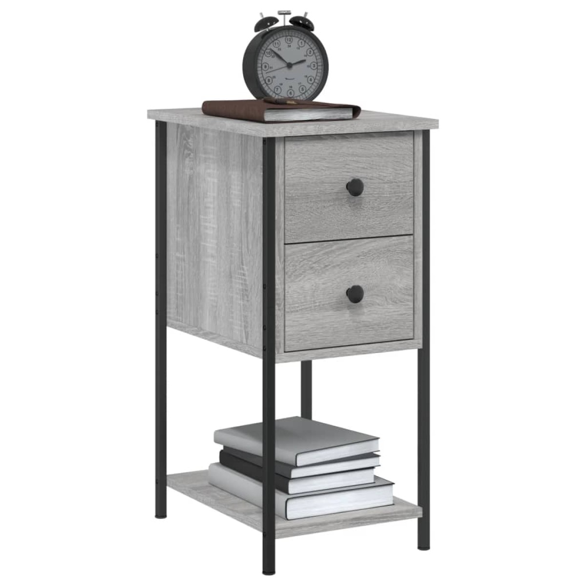 vidaXL Κομοδίνα 2 τεμ. Γκρι Sonoma 32x42x70 εκ. από Επεξεργασμένο Ξύλο