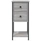vidaXL Κομοδίνα 2 τεμ. Γκρι Sonoma 32x42x70 εκ. από Επεξεργασμένο Ξύλο