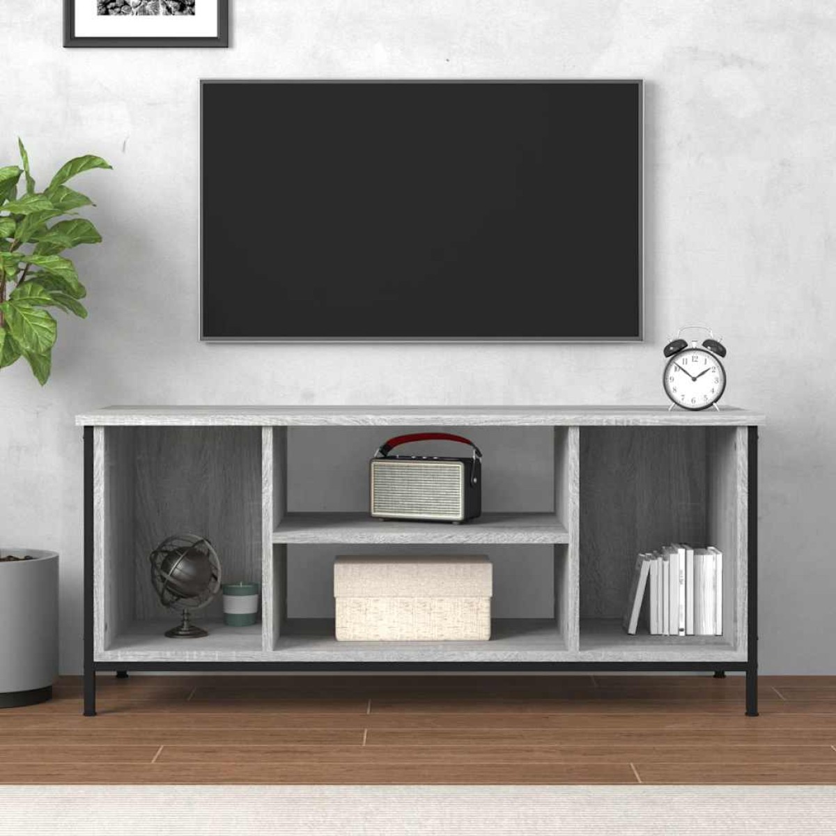 vidaXL Έπιπλο Τηλεόρασης Γκρι Sonoma 102x35x45 εκ. από Επεξεργ. Ξύλο