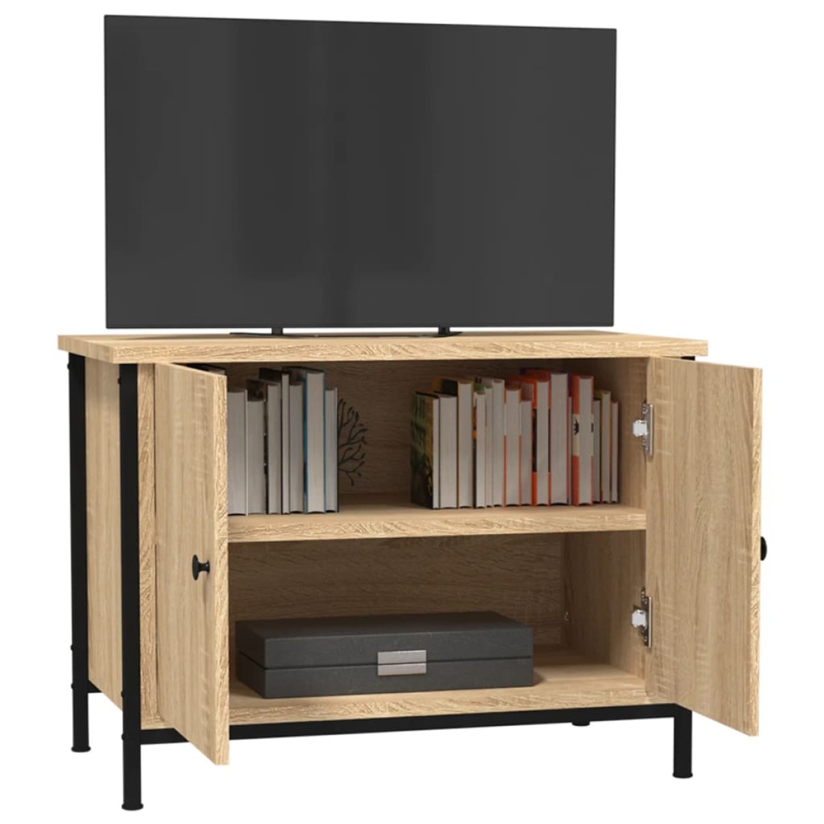 vidaXL Έπιπλο Τηλεόρασης με Πόρτες Sonoma Δρυς 60x35x45 εκ. Επεξ.Ξύλο