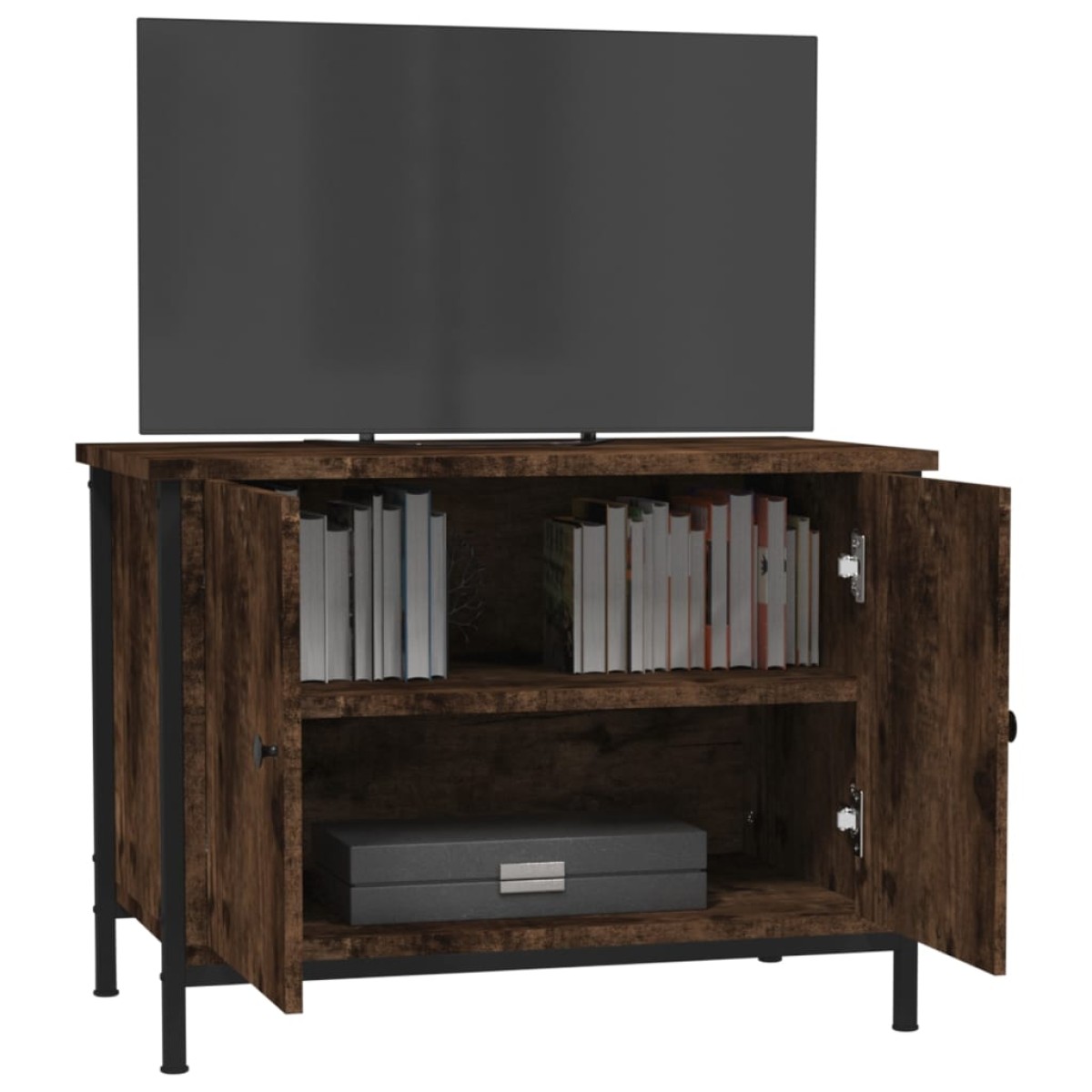 vidaXL Έπιπλο Τηλεόρασης με Πόρτες Καπν. Δρυς 60x35x45 εκ. Επεξ.Ξύλο