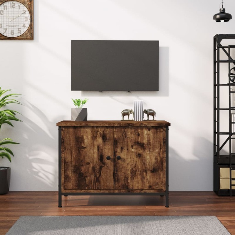 vidaXL Έπιπλο Τηλεόρασης με Πόρτες Καπν. Δρυς 60x35x45 εκ. Επεξ.Ξύλο