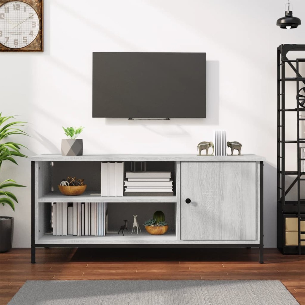 vidaXL Έπιπλο Τηλεόρασης Γκρι Sonoma 100x40x45 εκ. από Επεξεργ. Ξύλο