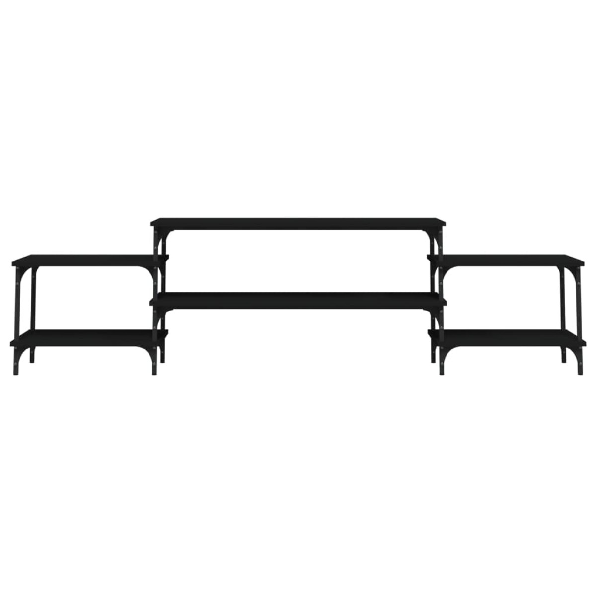 vidaXL Έπιπλο Τηλεόρασης Μαύρο 197x35x52 εκ. από Επεξεργασμένο Ξύλο