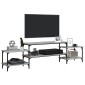 vidaXL Έπιπλο Τηλεόρασης Γκρι Sonoma 197x35x52 εκ. Επεξεργασμένο Ξύλο