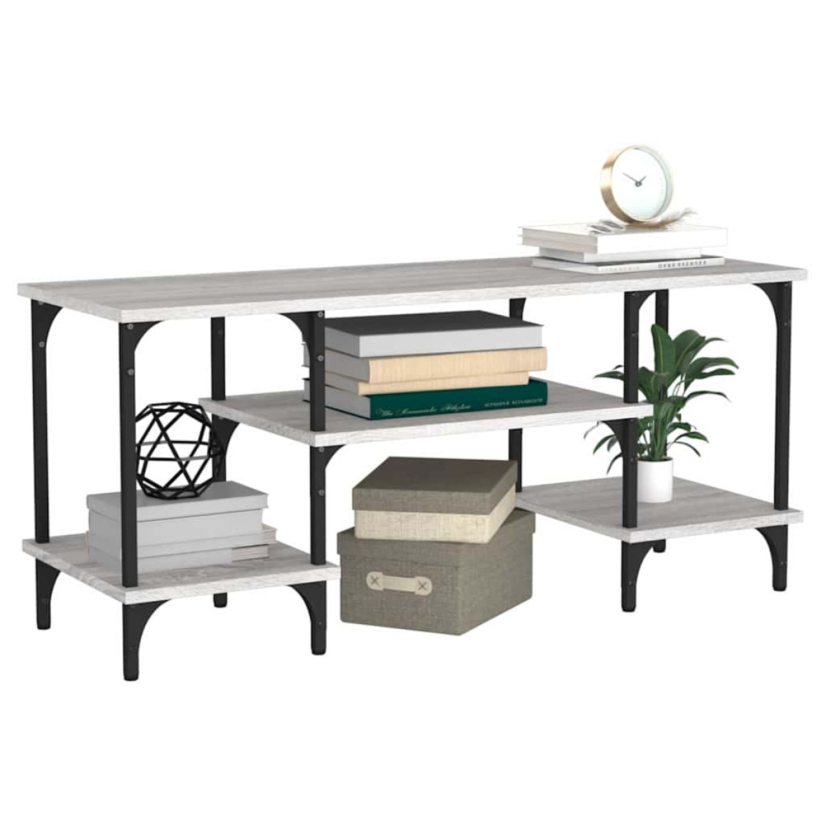 vidaXL Έπιπλο Τηλεόρασης Γκρι Sonoma 102x35x45,5 εκ. από Επεξεργ. Ξύλο