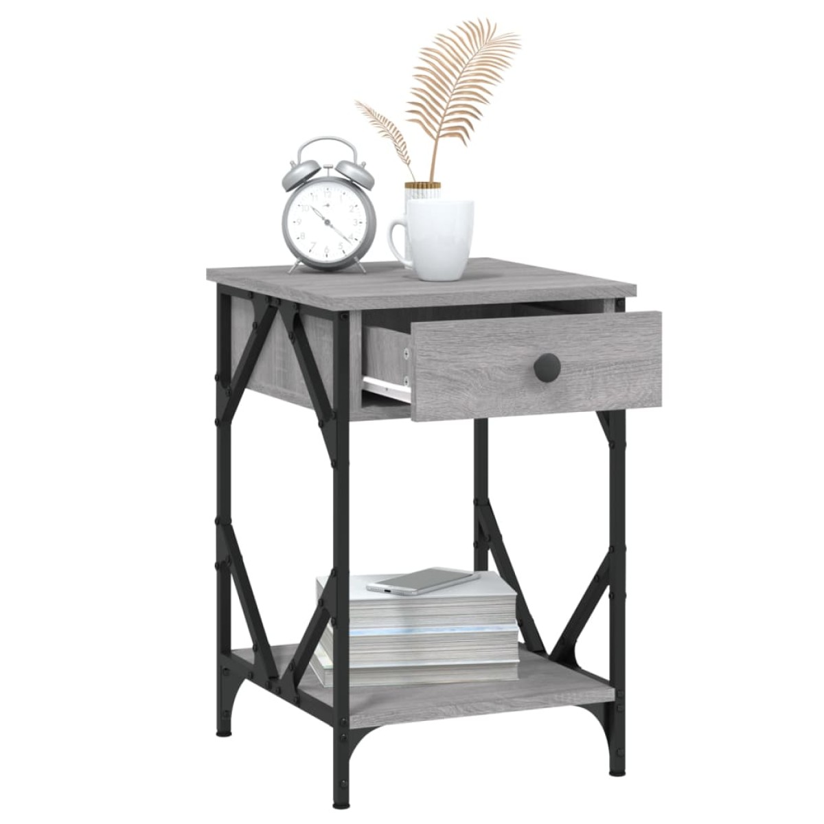 vidaXL Κομοδίνο Γκρι Sonoma 40 x 42 x 60 εκ. από Επεξεργασμένο Ξύλο