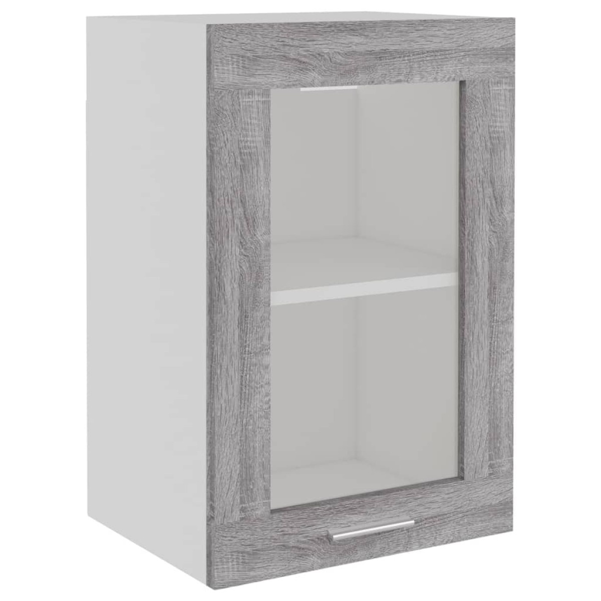 vidaXL Κρεμαστό Ντουλάπι Γυάλινο Γκρι Sonoma 40x31x60 εκ. Επεξ. Ξύλο