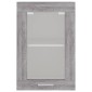vidaXL Κρεμαστό Ντουλάπι Γυάλινο Γκρι Sonoma 40x31x60 εκ. Επεξ. Ξύλο