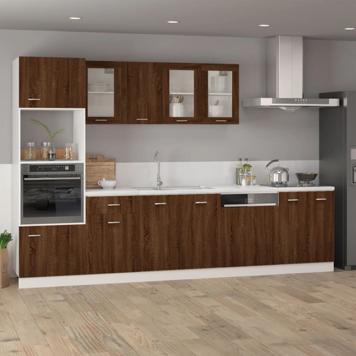 vidaXL Ντουλάπι Κρεμαστό Καφέ Δρυς 39,5x31x60 εκ. Επεξεργασμένο Ξύλο