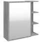 vidaXL Ντουλάπι Καθρέπτης Μπάνιου Γκρι Sonoma 62,5x20,5x64 εκ Επ. Ξύλο